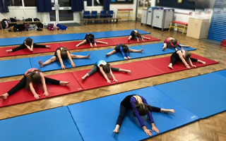 group Gymnastics stretches